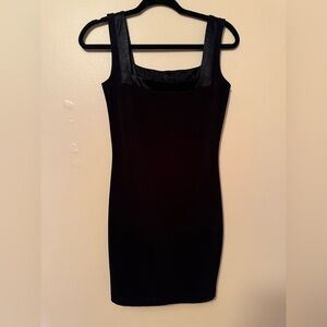 Vintage 90s Style Moda International Chic Black Mini Dress